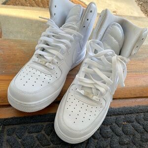 Nike White Air Force ones mid